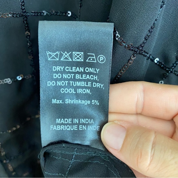 EUC! Rinku Dalamal for Anthropologie Sequin Shirt Dress Whimsigoth in Black - XL - Picture 6 of 7